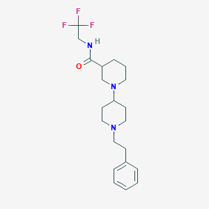molecular formula C21H30F3N3O B5977996 1'-(2-phenylethyl)-N-(2,2,2-trifluoroethyl)-1,4'-bipiperidine-3-carboxamide 