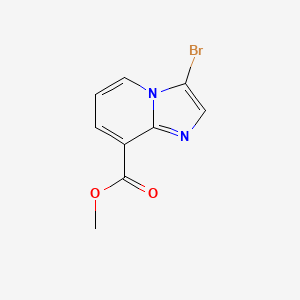 molecular formula C9H7BrN2O2 B597800 3-溴咪唑并[1,2-a]吡啶-8-甲酸甲酯 CAS No. 1234616-47-7