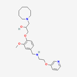 molecular formula C25H37N3O4 B5978018 1-(1-azocanyl)-3-[2-methoxy-4-({[2-(3-pyridinyloxy)ethyl]amino}methyl)phenoxy]-2-propanol 