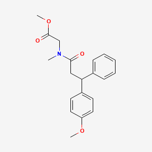 molecular formula C20H23NO4 B5978033 methyl N-[3-(4-methoxyphenyl)-3-phenylpropanoyl]-N-methylglycinate 