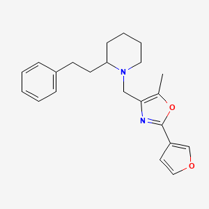 molecular formula C22H26N2O2 B5978041 1-{[2-(3-furyl)-5-methyl-1,3-oxazol-4-yl]methyl}-2-(2-phenylethyl)piperidine 