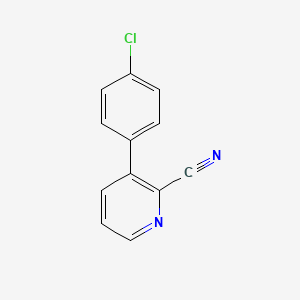 molecular formula C12H7ClN2 B597805 3-(4-Chlorophenyl)pyridine-2-carbonitrile CAS No. 1355247-94-7