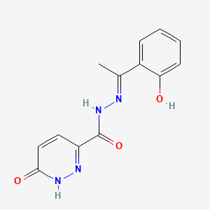 molecular formula C13H12N4O3 B5978058 N'-[1-(2-hydroxyphenyl)ethylidene]-6-oxo-1,6-dihydro-3-pyridazinecarbohydrazide 