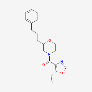 molecular formula C19H24N2O3 B5978065 4-[(5-ethyl-1,3-oxazol-4-yl)carbonyl]-2-(3-phenylpropyl)morpholine 
