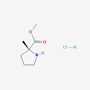 molecular formula C7H14ClNO2 B597808 盐酸（2R）-2-甲基吡咯烷-2-甲酸甲酯 CAS No. 1286768-32-8