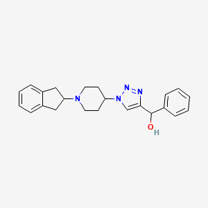molecular formula C23H26N4O B5978082 {1-[1-(2,3-dihydro-1H-inden-2-yl)-4-piperidinyl]-1H-1,2,3-triazol-4-yl}(phenyl)methanol 