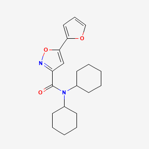 molecular formula C20H26N2O3 B5978090 N,N-dicyclohexyl-5-(2-furyl)-3-isoxazolecarboxamide 