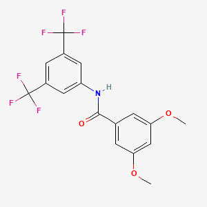molecular formula C17H13F6NO3 B5978104 N-[3,5-bis(trifluoromethyl)phenyl]-3,5-dimethoxybenzamide 
