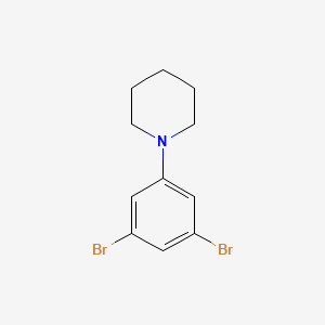 molecular formula C11H13Br2N B597812 1-(3,5-二溴苯基)哌啶 CAS No. 1261995-07-6