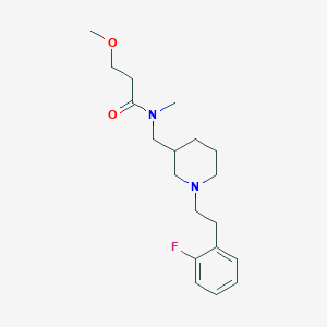 molecular formula C19H29FN2O2 B5978142 N-({1-[2-(2-fluorophenyl)ethyl]-3-piperidinyl}methyl)-3-methoxy-N-methylpropanamide 