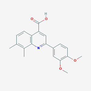 molecular formula C20H19NO4 B5978147 2-(3,4-dimethoxyphenyl)-7,8-dimethyl-4-quinolinecarboxylic acid 