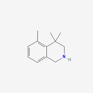 molecular formula C12H17N B597815 4,4,5-Trimethyl-1,2,3,4-tetrahydroisoquinoline CAS No. 1268092-10-9