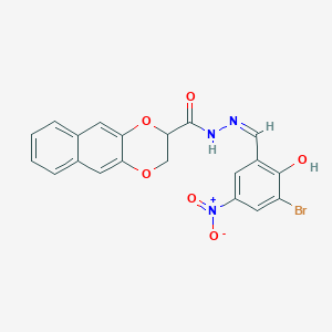 N'-(3-bromo-2-hydroxy-5-nitrobenzylidene)-2,3-dihydronaphtho[2,3-b][1,4]dioxine-2-carbohydrazide