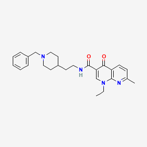 molecular formula C26H32N4O2 B5978174 N-[2-(1-benzyl-4-piperidinyl)ethyl]-1-ethyl-7-methyl-4-oxo-1,4-dihydro-1,8-naphthyridine-3-carboxamide 