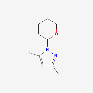 molecular formula C9H13IN2O B597820 5-Iodo-3-methyl-1-(tetrahydro-2H-pyran-2-yl)-1H-pyrazole CAS No. 1345471-37-5