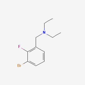 molecular formula C11H15BrFN B597822 1-Bromo-2-fluoro-3-(diethylaminomethyl)benzene CAS No. 1355246-99-9