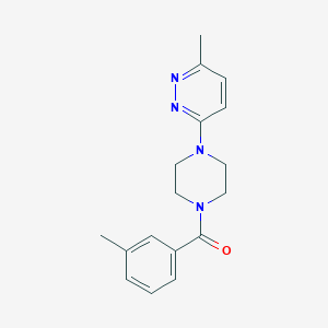 molecular formula C17H20N4O B5978226 3-methyl-6-[4-(3-methylbenzoyl)-1-piperazinyl]pyridazine 