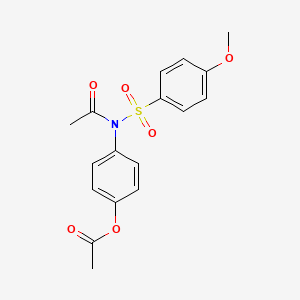 molecular formula C17H17NO6S B5978234 4-{acetyl[(4-methoxyphenyl)sulfonyl]amino}phenyl acetate 