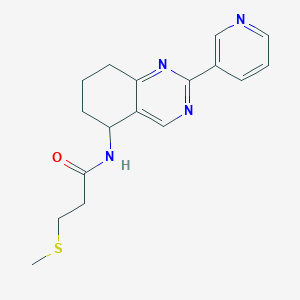 3-(methylthio)-N-[2-(3-pyridinyl)-5,6,7,8-tetrahydro-5-quinazolinyl]propanamide