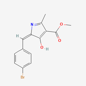 molecular formula C14H12BrNO3 B5978257 methyl 5-(4-bromobenzylidene)-2-methyl-4-oxo-4,5-dihydro-1H-pyrrole-3-carboxylate 