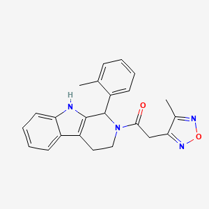 molecular formula C23H22N4O2 B5978259 2-[(4-methyl-1,2,5-oxadiazol-3-yl)acetyl]-1-(2-methylphenyl)-2,3,4,9-tetrahydro-1H-beta-carboline 
