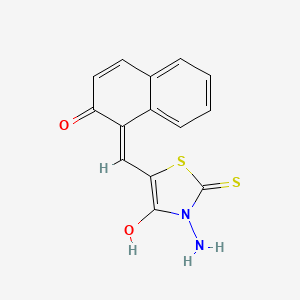 molecular formula C14H10N2O2S2 B5978295 3-amino-5-[(2-hydroxy-1-naphthyl)methylene]-2-thioxo-1,3-thiazolidin-4-one 