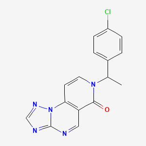 molecular formula C16H12ClN5O B5978326 7-[1-(4-chlorophenyl)ethyl]pyrido[3,4-e][1,2,4]triazolo[1,5-a]pyrimidin-6(7H)-one 