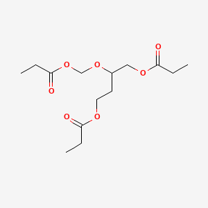 molecular formula C14H24O7 B597836 2-((Propionyloxy)methoxy)butane-1,4-diyl dipropionate CAS No. 104478-28-6