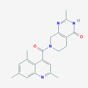 molecular formula C21H22N4O2 B5978389 2-methyl-7-[(2,5,7-trimethylquinolin-4-yl)carbonyl]-5,6,7,8-tetrahydropyrido[3,4-d]pyrimidin-4(3H)-one 