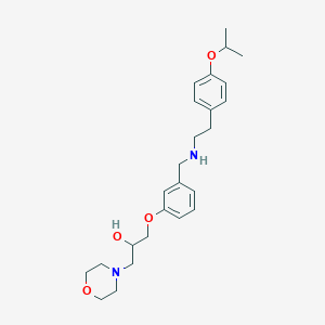 molecular formula C25H36N2O4 B5978396 1-[3-({[2-(4-isopropoxyphenyl)ethyl]amino}methyl)phenoxy]-3-(4-morpholinyl)-2-propanol 