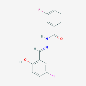 molecular formula C14H10FIN2O2 B5978414 3-fluoro-N'-(2-hydroxy-5-iodobenzylidene)benzohydrazide 