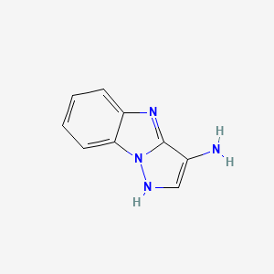 molecular formula C9H8N4 B597842 1H-pyrazolo[1,5-a]benzimidazol-3-amine CAS No. 197356-50-6