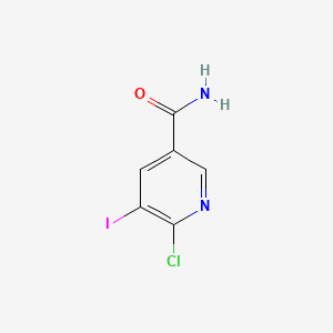 molecular formula C6H4ClIN2O B597843 6-氯-5-碘吡啶-3-甲酰胺 CAS No. 1242268-21-8