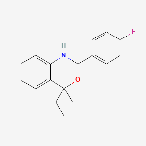 4,4-DIETHYL-2-(4-FLUOROPHENYL)-2,4-DIHYDRO-1H-3,1-BENZOXAZINE