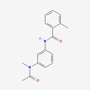 molecular formula C17H18N2O2 B5978453 N-{3-[acetyl(methyl)amino]phenyl}-2-methylbenzamide 