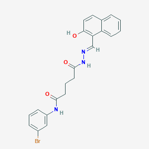 molecular formula C22H20BrN3O3 B5978481 N-(3-bromophenyl)-5-{2-[(2-hydroxy-1-naphthyl)methylene]hydrazino}-5-oxopentanamide 