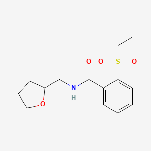 molecular formula C14H19NO4S B5978485 2-(ethylsulfonyl)-N-(tetrahydro-2-furanylmethyl)benzamide 