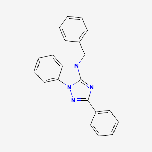 molecular formula C21H16N4 B5978488 4-benzyl-2-phenyl-4H-[1,2,4]triazolo[1,5-a]benzimidazole 