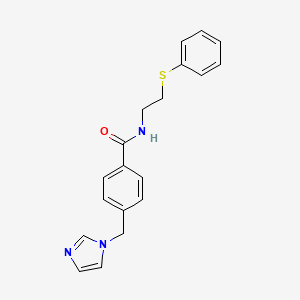 molecular formula C19H19N3OS B5978495 4-(1H-imidazol-1-ylmethyl)-N-[2-(phenylthio)ethyl]benzamide 