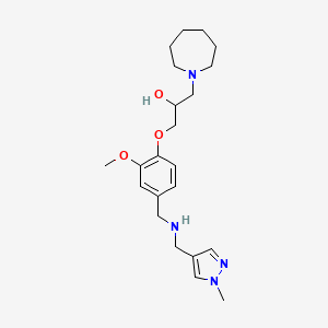 1-(1-azepanyl)-3-[2-methoxy-4-({[(1-methyl-1H-pyrazol-4-yl)methyl]amino}methyl)phenoxy]-2-propanol