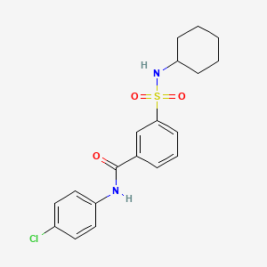 molecular formula C19H21ClN2O3S B5978515 N-(4-chlorophenyl)-3-[(cyclohexylamino)sulfonyl]benzamide 