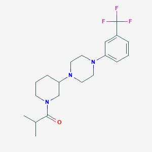 molecular formula C20H28F3N3O B5978516 1-(1-isobutyryl-3-piperidinyl)-4-[3-(trifluoromethyl)phenyl]piperazine 