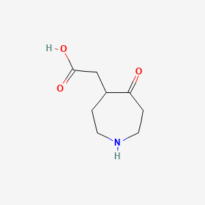 molecular formula C8H13NO3 B597852 2-(5-Oxoazepan-4-yl)acetic acid CAS No. 1305208-18-7