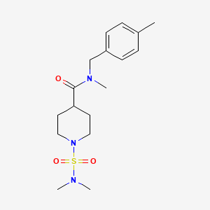 molecular formula C17H27N3O3S B5978523 1-[(dimethylamino)sulfonyl]-N-methyl-N-(4-methylbenzyl)-4-piperidinecarboxamide 