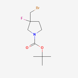 molecular formula C10H17BrFNO2 B597856 1-Boc-3-bromomethyl-3-fluoropyrrolidine CAS No. 1228765-03-4