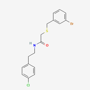 molecular formula C17H17BrClNOS B5978567 2-[(3-bromobenzyl)thio]-N-[2-(4-chlorophenyl)ethyl]acetamide 