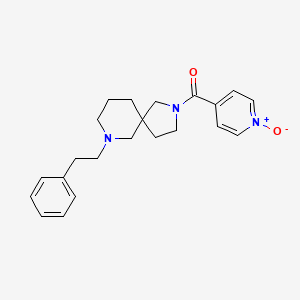 molecular formula C22H27N3O2 B5978574 2-(1-oxidoisonicotinoyl)-7-(2-phenylethyl)-2,7-diazaspiro[4.5]decane 