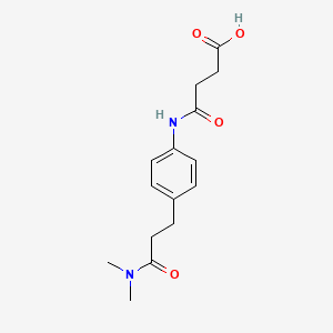 molecular formula C15H20N2O4 B5978612 4-({4-[3-(dimethylamino)-3-oxopropyl]phenyl}amino)-4-oxobutanoic acid 