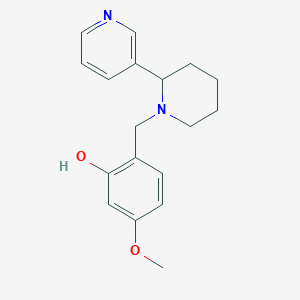 molecular formula C18H22N2O2 B5978617 5-methoxy-2-{[2-(3-pyridinyl)-1-piperidinyl]methyl}phenol 
