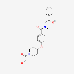molecular formula C24H30N2O5 B5978623 N-(2-hydroxy-2-phenylethyl)-4-{[1-(methoxyacetyl)-4-piperidinyl]oxy}-N-methylbenzamide 